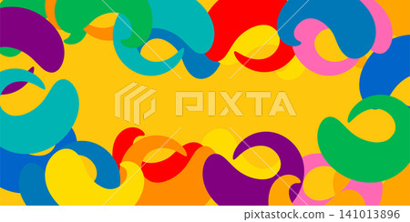 Illustration of a vibrant, abstract swirling design pattern Illustration of a vibrant, abstract swirling design pattern 141013896