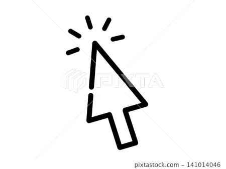 Simple mouse cursor icon illustration (white) Simple mouse cursor icon illustration (white) 141014046