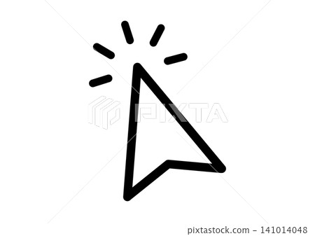 Simple mouse cursor icon illustration (white) Simple mouse cursor icon illustration (white) 141014048