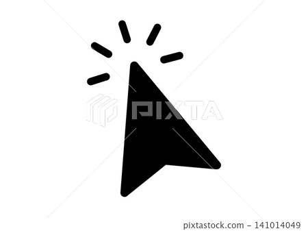 Simple mouse cursor icon illustration (black) Simple mouse cursor icon illustration (black) 141014049