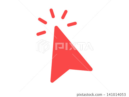 Simple mouse cursor icon illustration (red) Simple mouse cursor icon illustration (red) 141014053