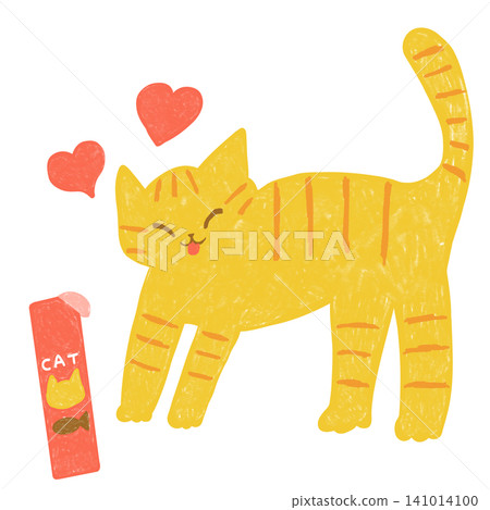 A tabby cat enjoying a cat treat. A tabby cat enjoying a cat treat. 141014100