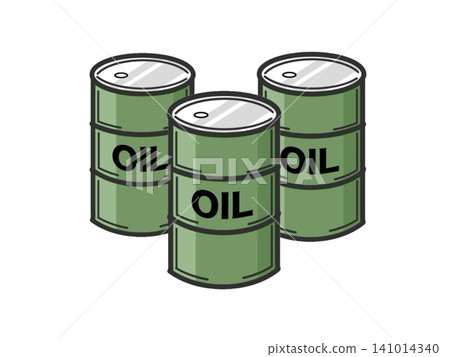Illustration of a drum can filled with oil (petroleum) Illustration of a drum can filled with oil (petroleum) 141014340