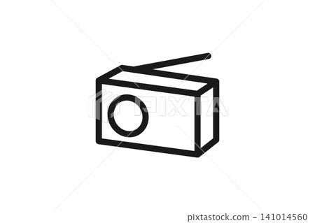 Radio line drawing icon - also useful during power outages Radio line drawing icon - also useful during power outages 141014560