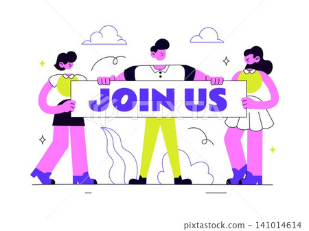 Join Us Vector Illustration Featuring Recruitment Campaign, Hiring Announcement, Team Invitation, Career Opportunity, and Job Vacancy Promotion Join Us Vector Illustration Featuring Recruitment Campaign, Hiring Announcement, Team Invitation, Career Opportunity, and Job Vacancy Promotion 141014614