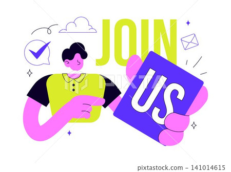 Join Us Vector Illustration Featuring Recruitment Campaign, Hiring Announcement, Team Invitation, Career Opportunity, and Job Vacancy Promotion Join Us Vector Illustration Featuring Recruitment Campaign, Hiring Announcement, Team Invitation, Career Opportunity, and Job Vacancy Promotion 141014615