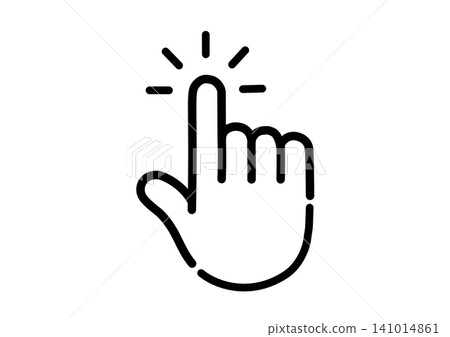 Simple hand pointer icon illustration Simple hand pointer icon illustration 141014861