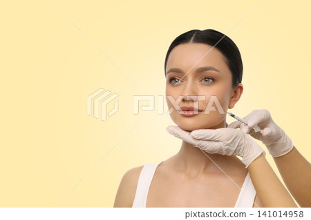 Patient undergoing a skin treatment for aesthetic improvement Patient undergoing a skin treatment for aesthetic improvement 141014958