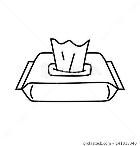 outline icon of a wet wipes container 141015340