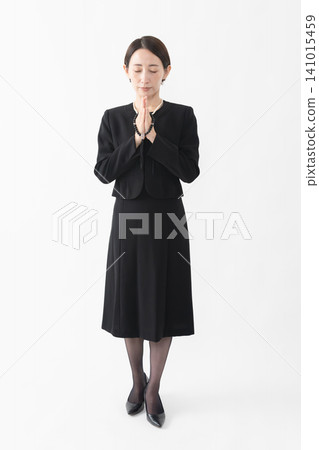Woman in mourning clothes Funeral image Woman in mourning clothes Funeral image 141015459