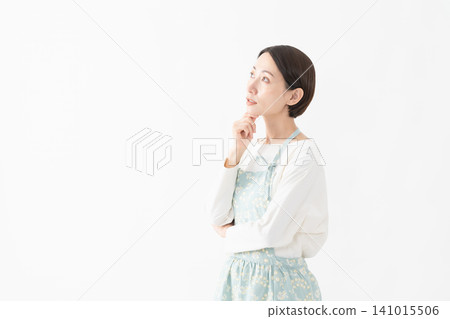 Woman wearing an apron Lifestyle image 141015506