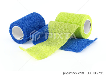 Colorful self-adhesive bandages for medical and sports use Colorful self-adhesive bandages for medical and sports use 141015795
