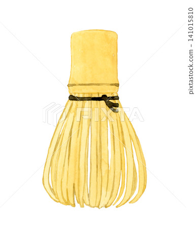 Chasen (a tea whisk used for matcha tea) - Hand-drawn watercolor illustration material 141015810
