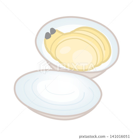 Icon of a clam with its shell open Icon of a clam with its shell open 141016051