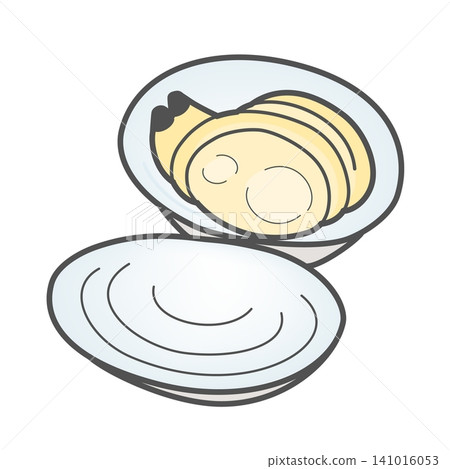 Icon of a clam with its shell open Icon of a clam with its shell open 141016053