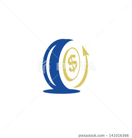 Dollar Symbol and Circular Arrow for Finance and Commerce. Represents money exchange, transaction flow, and financial movement. Vector icon illustration. Dollar Symbol and Circular Arrow for Finance and Commerce. Represents money exchange, transaction flow, and financial movement. Vector icon illustration. 141016366