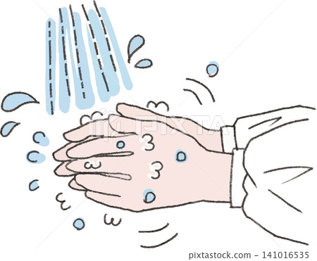 An illustration of workers thoroughly washing and disinfecting their hands as part of biosecurity measures at a livestock farm (swine fever, bird flu) An illustration of workers thoroughly washing and disinfecting their hands as part of biosecurity measures at a livestock farm (swine fever, bird flu) 141016535