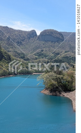 The beautiful blue of the lake surface at Yamba Dam The beautiful blue of the lake surface at Yamba Dam 141016627