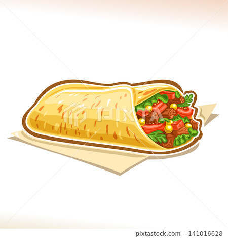 Vector Mexican Burrito Vector Mexican Burrito 141016628