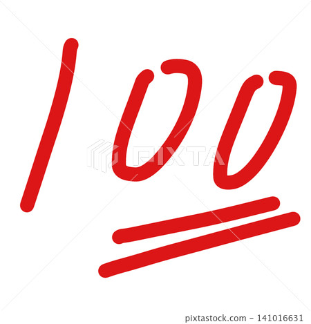 100 hand-drawn style red illustrations with double underlines and a white background. 100 hand-drawn style red illustrations with double underlines and a white background. 141016631