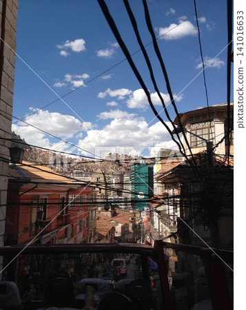 Travel in Bolivia: The cityscape of La Paz stretching out beyond the power lines Travel in Bolivia: The cityscape of La Paz stretching out beyond the power lines 141016633
