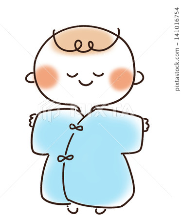 Gentle, hand-drawn illustrations of babies Gentle, hand-drawn illustrations of babies 141016754