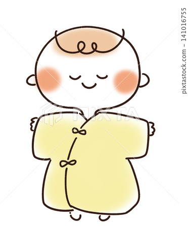 Gentle, hand-drawn illustrations of babies Gentle, hand-drawn illustrations of babies 141016755