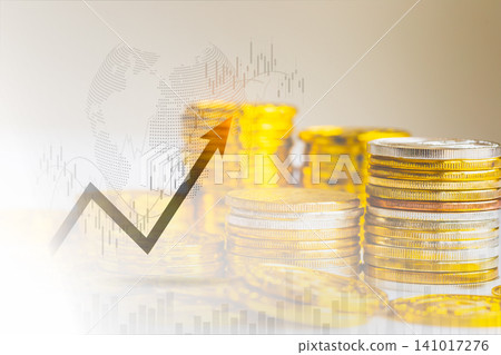 Business man on digital stock market financial indicator background. Digital business and stock market financial indicator on LED. Double exposure of business man and digital stock market financial. Business man on digital stock market financial indicator background. Digital business and stock market financial indicator on LED. Double exposure of business man and digital stock market financial. 141017276