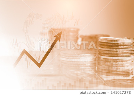 Business man on digital stock market financial indicator background. Digital business and stock market financial indicator on LED. Double exposure of business man and digital stock market financial. Business man on digital stock market financial indicator background. Digital business and stock market financial indicator on LED. Double exposure of business man and digital stock market financial. 141017278