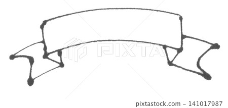 Line frame ribbon drawn with a thin watercolor pen 1 Line frame ribbon drawn with a thin watercolor pen 1 141017987