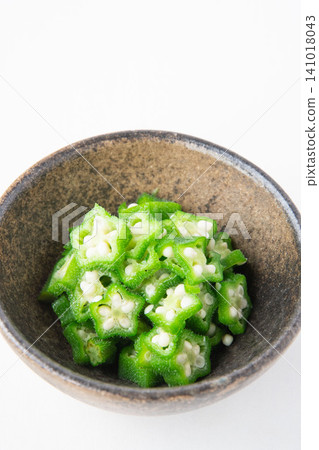 chopped okra chopped okra 141018043