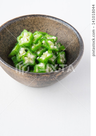 chopped okra chopped okra 141018044
