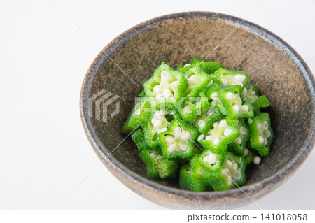 Chopped okra Chopped okra 141018058