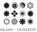 black abstract geometric shape collection graphic design icons set 141018225