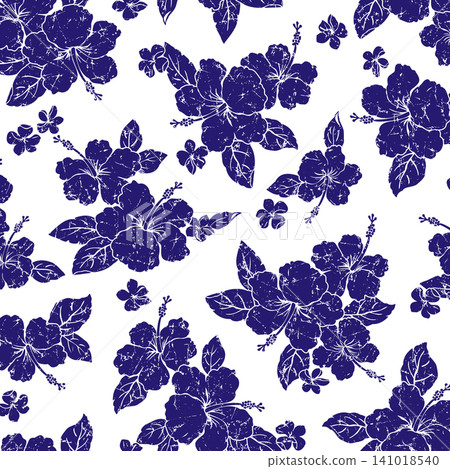 Hibiscus textile pattern perfect for aloha shirts, Hibiscus textile pattern perfect for aloha shirts, 141018540