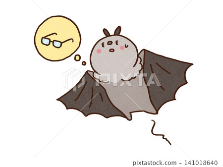 A bat, unable to see anything because it doesn't have its glasses, stumbles as it flies. A bat, unable to see anything because it doesn't have its glasses, stumbles as it flies. 141018640