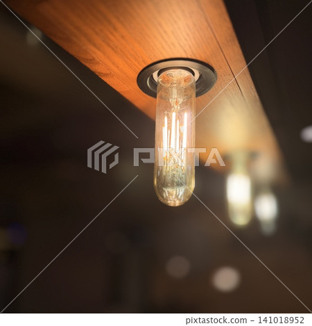 Edison light bulbs that emit a warm glow Edison light bulbs that emit a warm glow 141018952