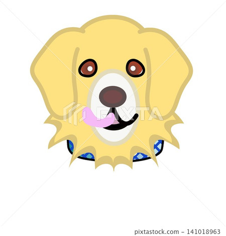 黃金獵犬臉的插圖 黃金獵犬臉的插圖 141018963