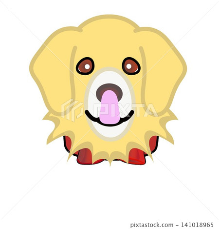 Illustration of golden retriever face Illustration of golden retriever face 141018965