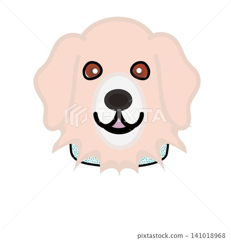 Illustration of golden retriever face Illustration of golden retriever face 141018968