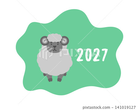 2027 年黑羊的插圖 2027 年黑羊的插圖 141019127