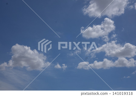 Blue sky with white cloud and open space, calm summer sky background Blue sky with white cloud and open space, calm summer sky background 141019318