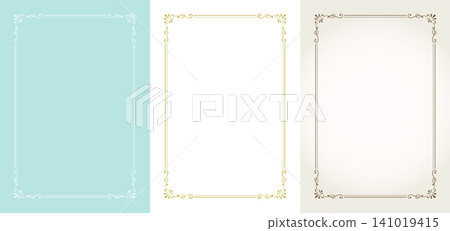 Elegant Vintage Frame 3-Color Set / Retro Antique Background Vector Illustration Elegant Vintage Frame 3-Color Set / Retro Antique Background Vector Illustration 141019415