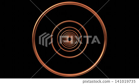 multiple circle shaped bronze metal overlay background 3D Rendering multiple circle shaped bronze metal overlay background 3D Rendering 141019735