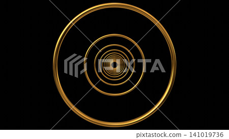multiple circle shaped gold metal overlay background 3D Rendering multiple circle shaped gold metal overlay background 3D Rendering 141019736