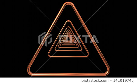 multiple triangle shaped bronze metal overlay background 3D Rendering multiple triangle shaped bronze metal overlay background 3D Rendering 141019743