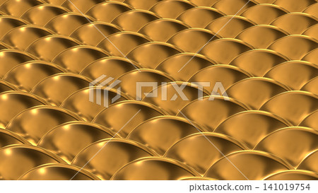 Round gold metal waves Pattern Background 3D Rendering Round gold metal waves Pattern Background 3D Rendering 141019754