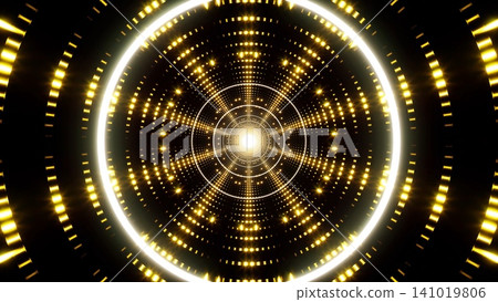 Glittering Circle Light Tunnel. 141019806