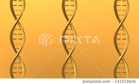 gold metal dna 3D Rendering gold metal dna 3D Rendering 141019826