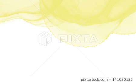 Pale yellow alcohol ink-style abstract background with top frame design and copy space. Pale yellow alcohol ink-style abstract background with top frame design and copy space. 141020125